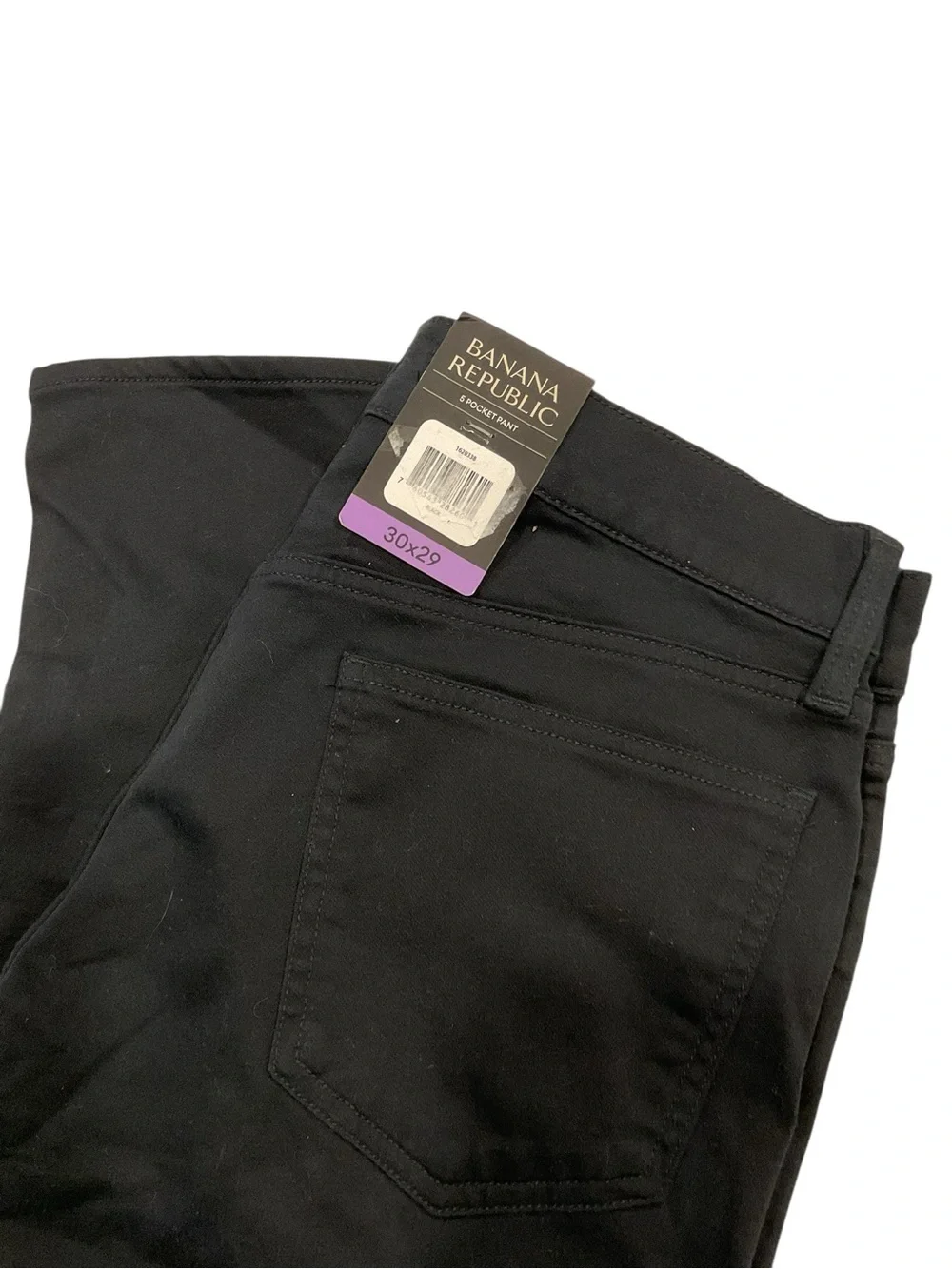 Banana Republic Mens 5 Pocket Pant Black 30x29  Slim Straight New